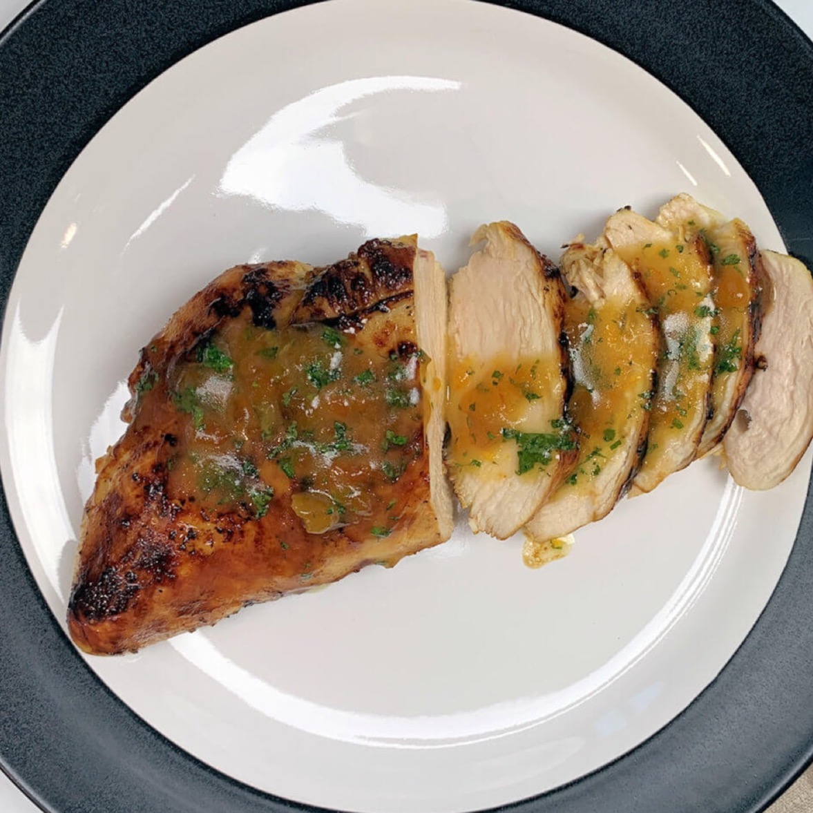 Chicken Breast with Apricot Mint Sauce
