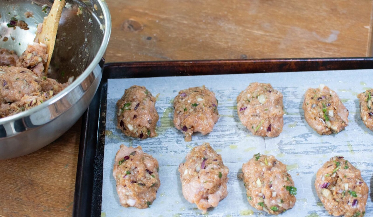 Baked Chicken Koftas