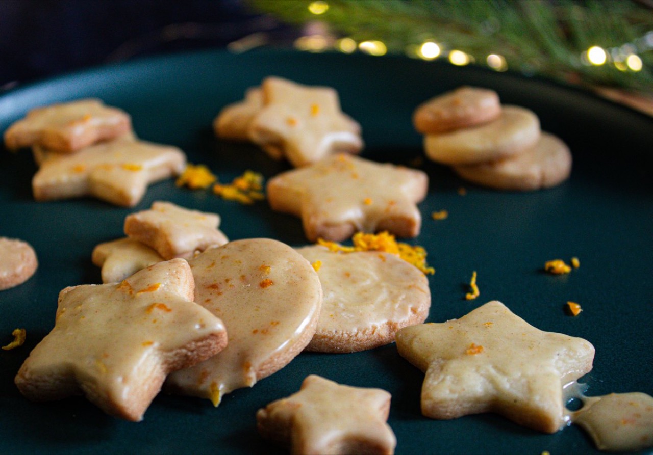 Ginger Sugar Cookies With Fresh 1 Orange Icing