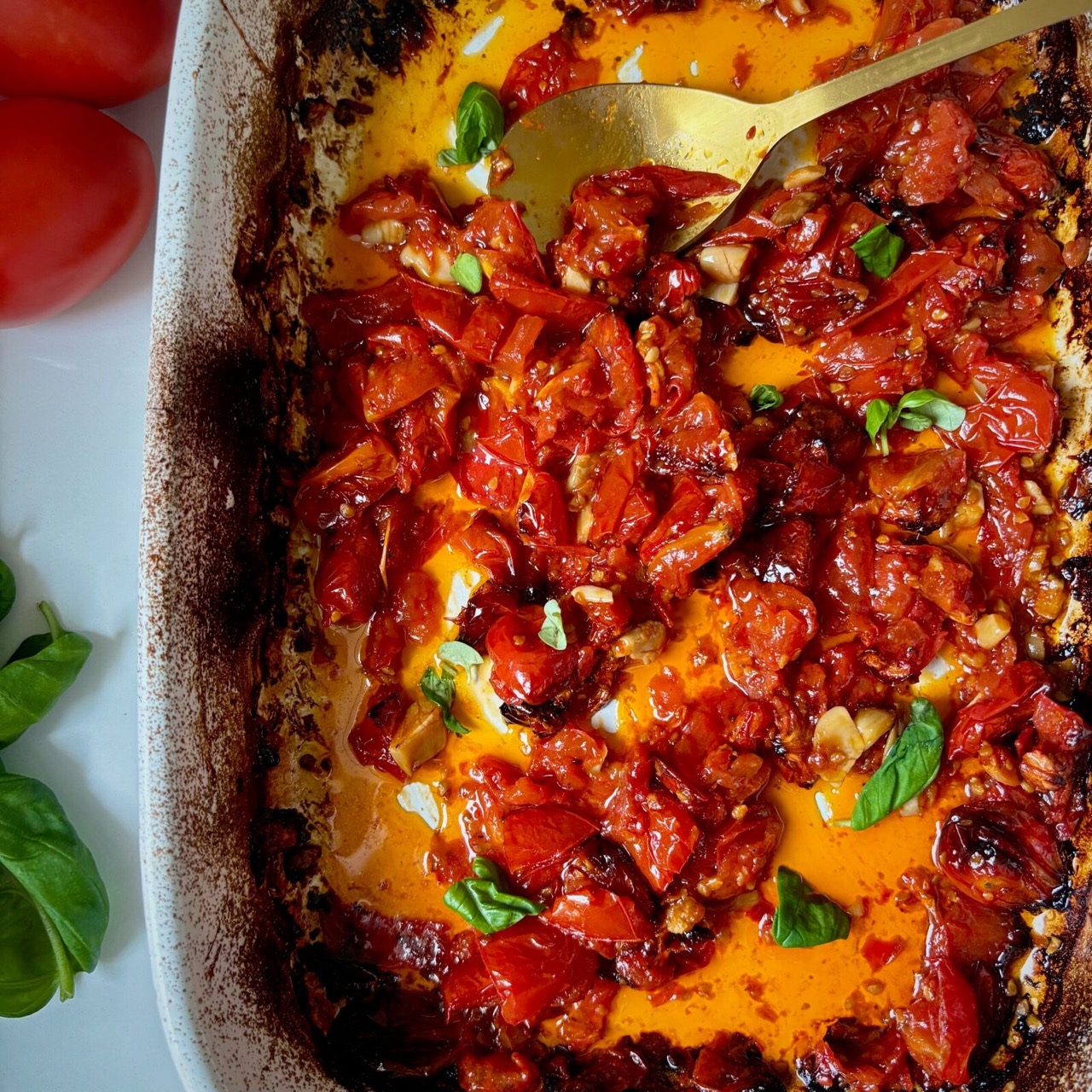 Slow Roasted Calabrian Chile Tomatoes